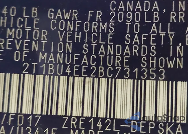 2T1BU4EE2BC731353: 42252955