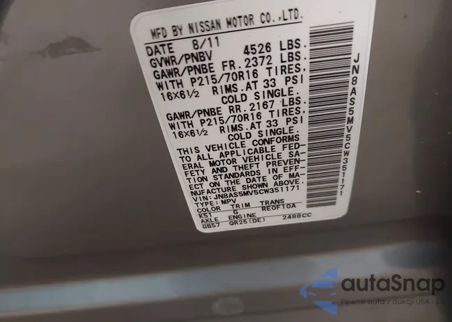 JN8AS5MV5CW351171: 42253013