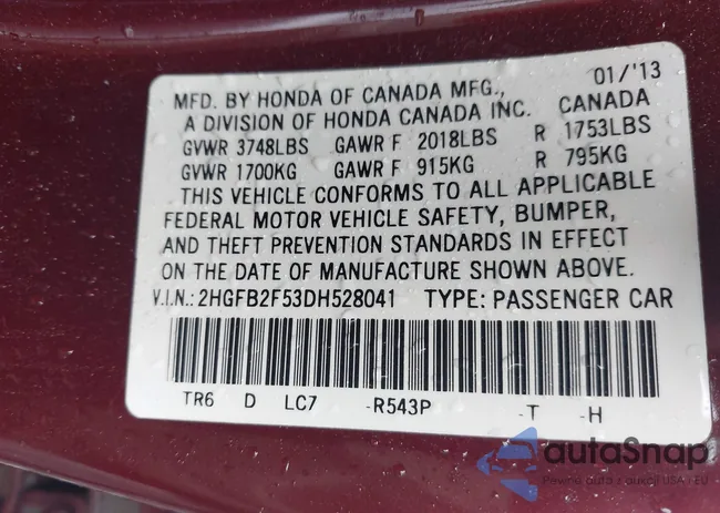 2HGFB2F53DH528041: 42253128