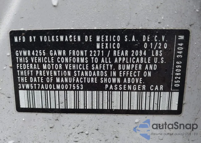 3VW5T7AU0LM007553: 42253158