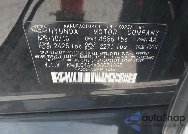 KMHEC4A4XDA074365: 42253288