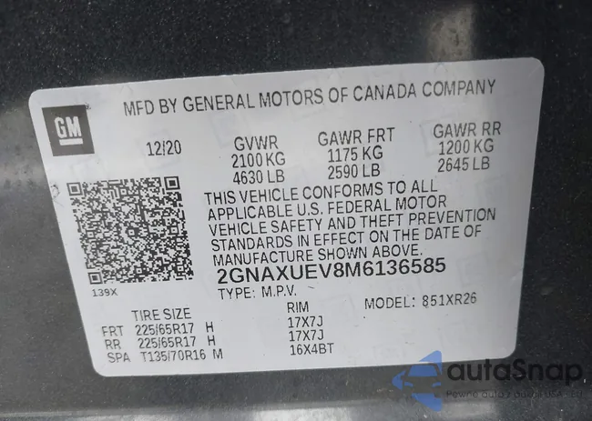 2GNAXUEV8M6136585: 42254582