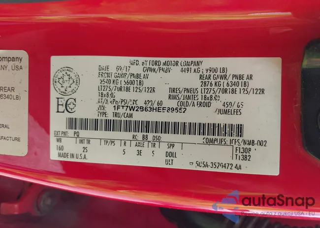 1FT7W2B63HEE89552: 42254737