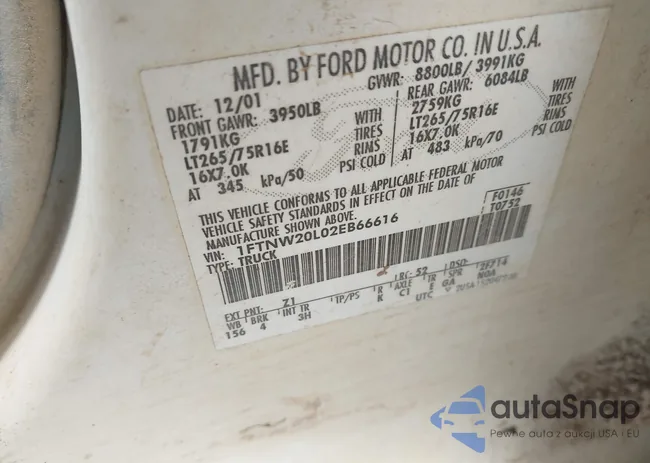 1FTNW20L02EB66616: 42254800