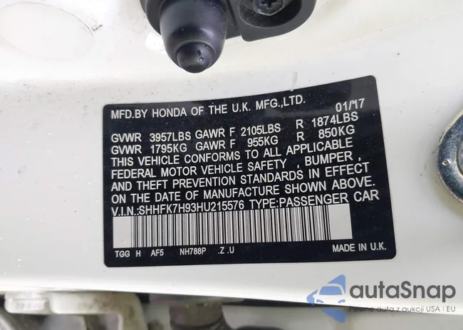 SHHFK7H93HU215576: 42254802