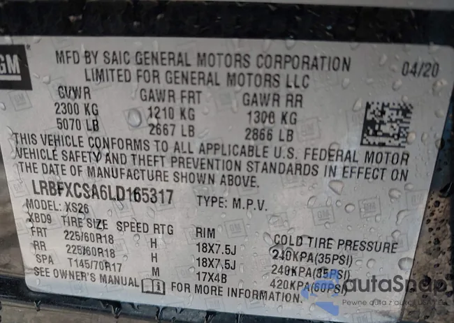 LRBFXCSA6LD165317: 42254811