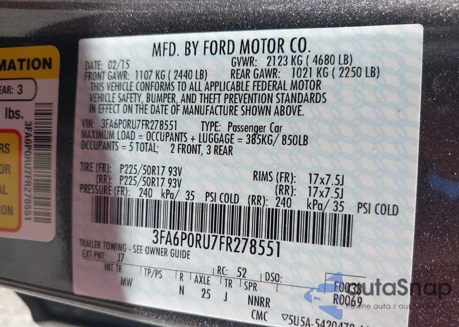 3FA6P0RU7FR278551: 42254884