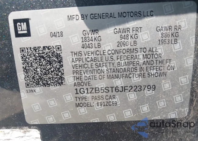 1G1ZB5ST6JF223799: 42254931