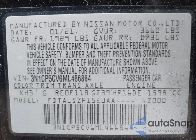 3N1CP5CV6ML466864: 42254255