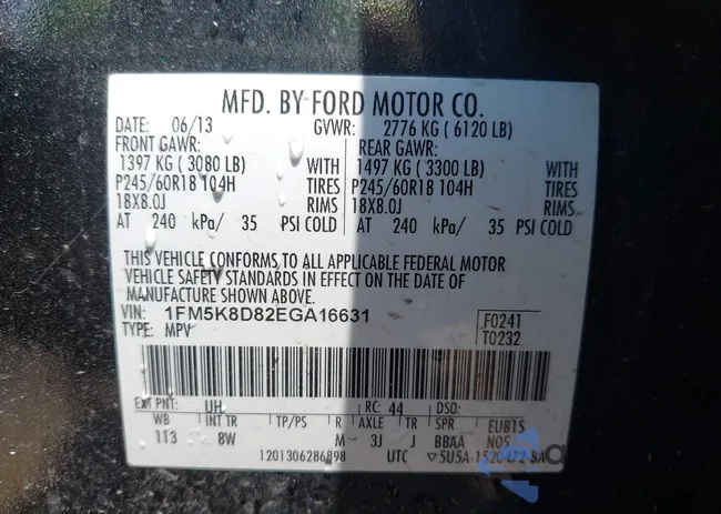 1FM5K8D82EGA16631: 42255479