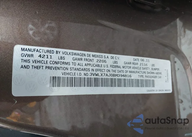 3VWLX7AJ0BM394816: 42255577