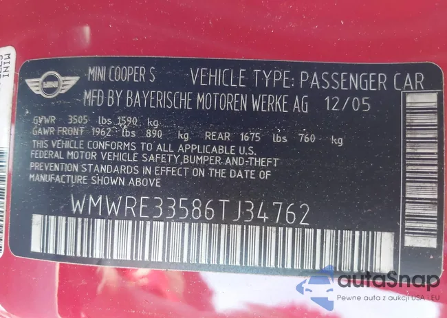 WMWRE33586TJ34762: 42255599