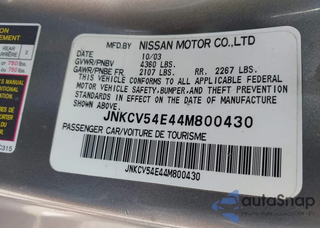 JNKCV54E44M800430: 42255876