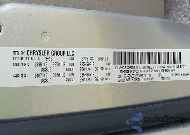 2C4RDGCG3CR308173: 42255879