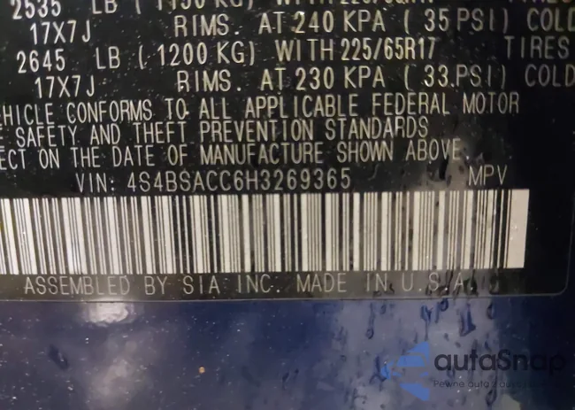 4S4BSACC6H3269365: 42254953