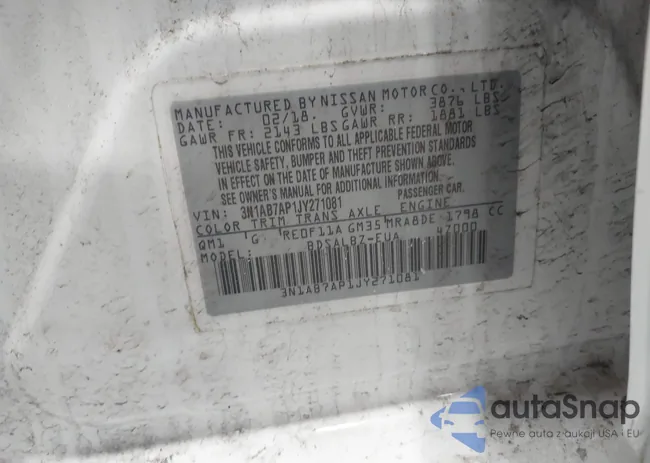 3N1AB7AP1JY271081: 42254993