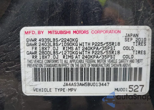 JA4AS3AW5BU013447: 42256531