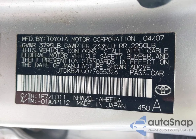 JTDKB20U077655326: 42256711