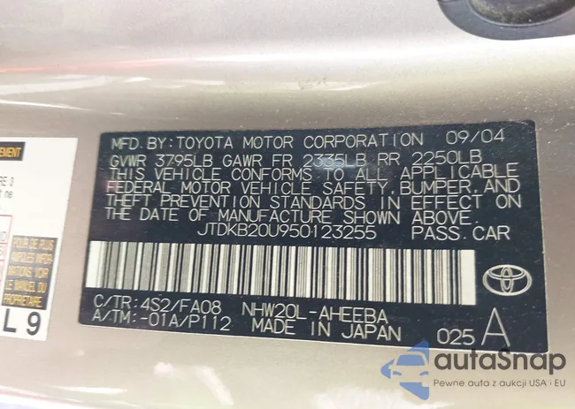 JTDKB20U950123255: 42256870