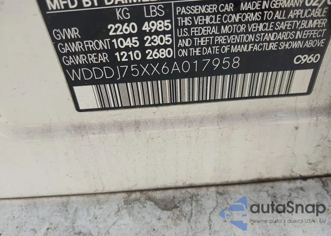 WDDDJ75XX6A017958: 42255953