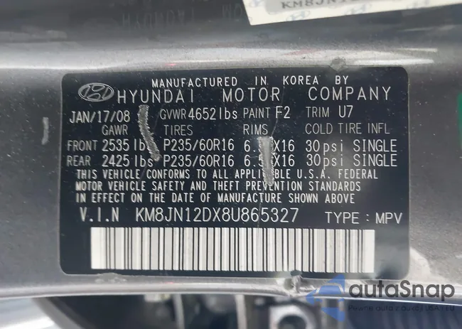 KM8JN12DX8U865327: 42256125