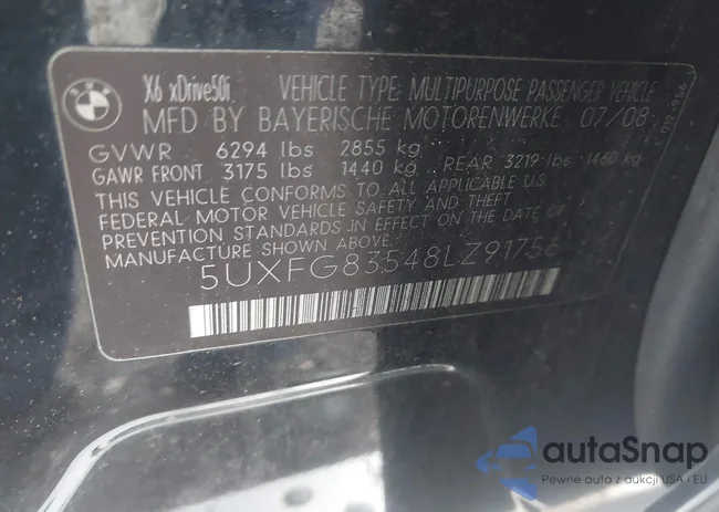 5UXFG83548LZ91756: 42256275