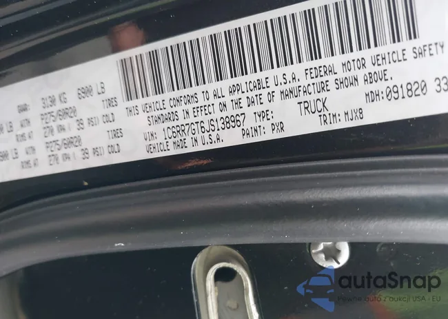 1C6RR7GT6JS138967: 42257443