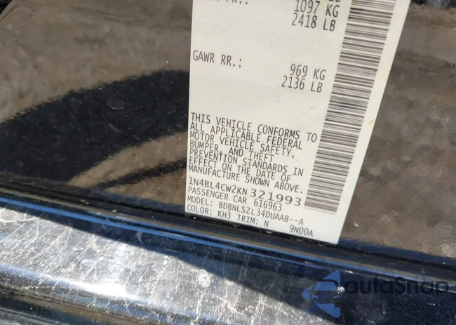 1N4BL4CW2KN321993: 42257645