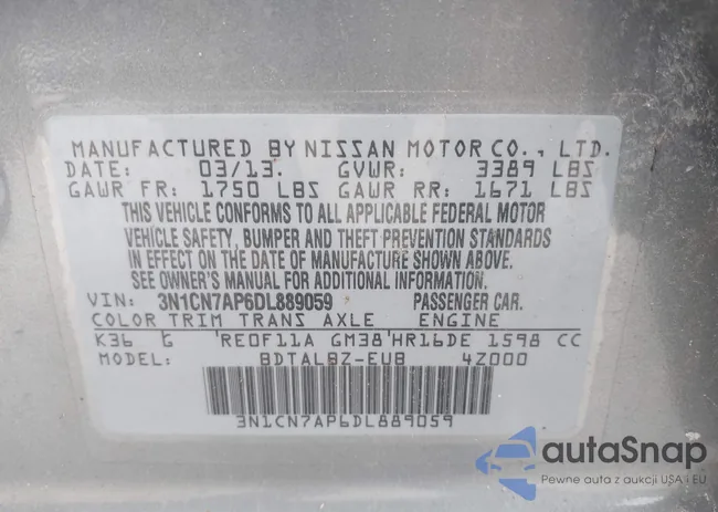 3N1CN7AP6DL889059: 42257701