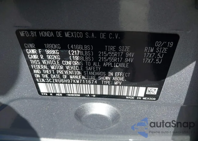 3CZRU6H97KM711674: 42257753