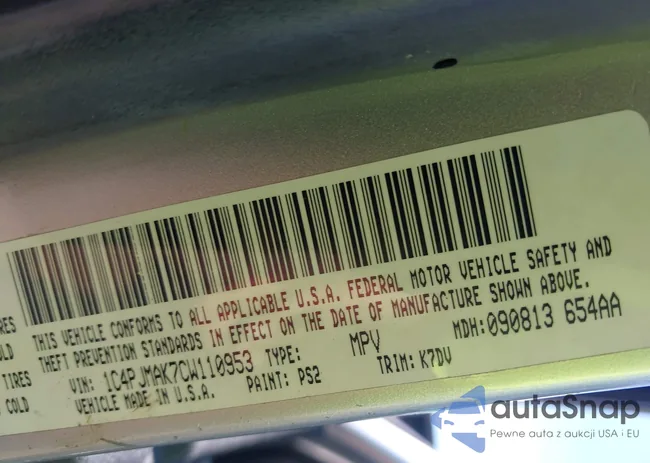 1C4PJMAK7CW110953: 42257925