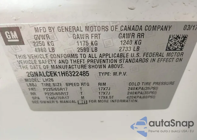 2GNALCEK1H6322485: 42256951