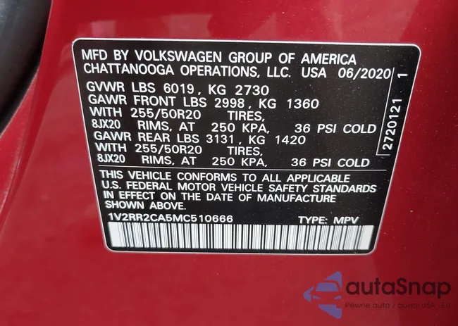 1V2RR2CA5MC510666: 42257119