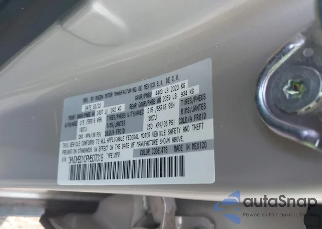 3MVDMBDY0PM507018: 42257245