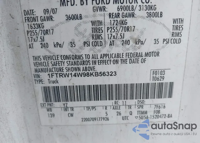 1FTRW14W98KB56323: 42258354