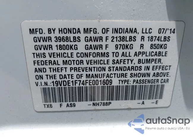 19VDE1F74FE001609: 42258369