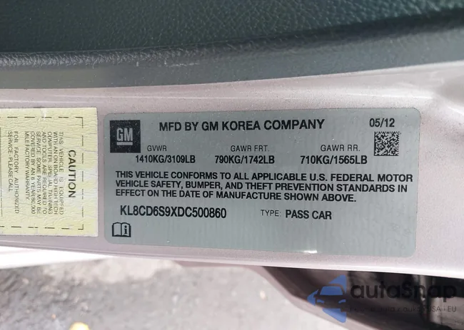 KL8CD6S9XDC500860: 42258625