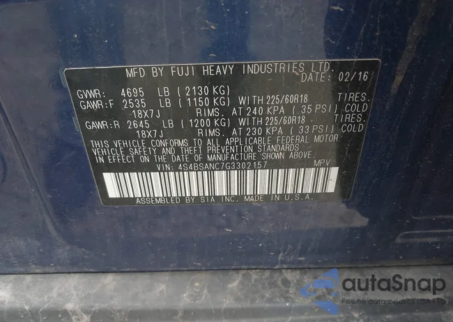 4S4BSANC7G3302157: 42258731