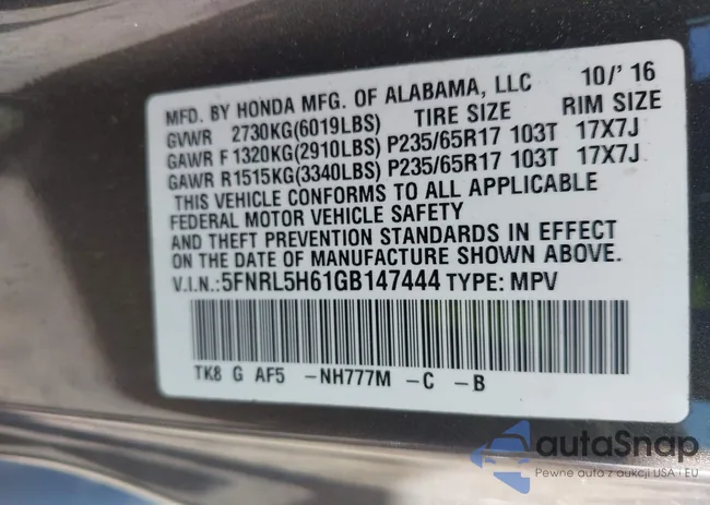 5FNRL5H61GB147444: 42258854