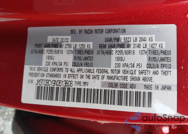 JM3TCBCY9N0613508: 42258870