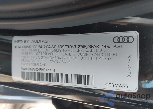 WAUHMAFC4FN013714: 42258003