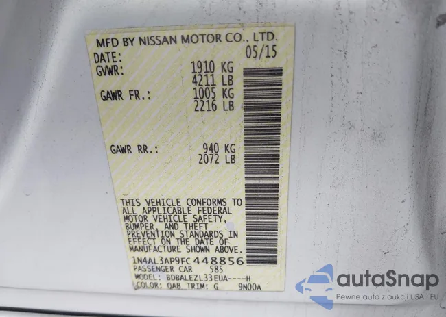 1N4AL3AP9FC448856: 42258009