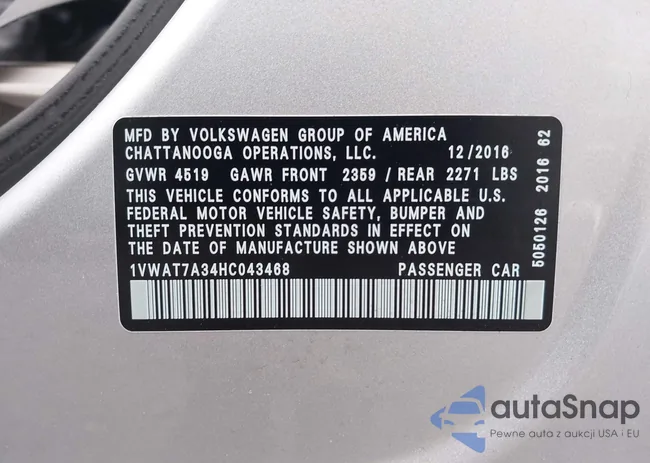 1VWAT7A34HC043468: 42258146