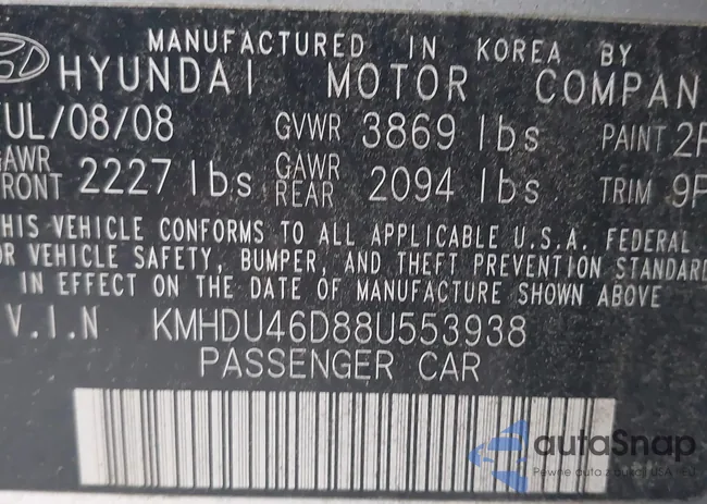 KMHDU46D88U553938: 42258234