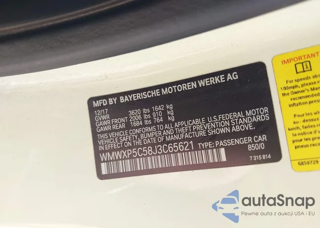 WMWXP5C58J3C65621: 42259610