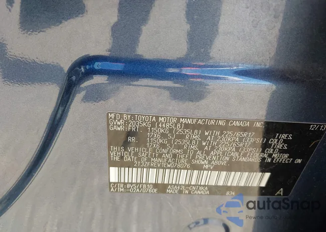 2T3ZFREV1EW078076: 42258950