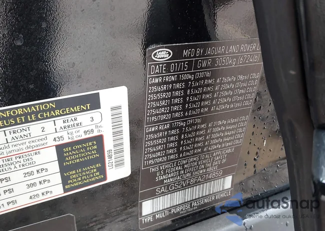 SALGS2VF8FA214859: 42259250