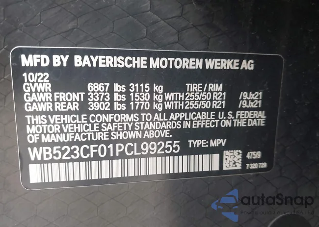 WB523CF01PCL99255: 42259272