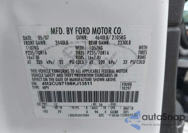 4M2CU97198KJ13511: 42260746