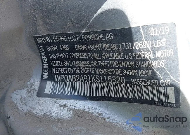 WP0AB2A91KS115320: 42260859